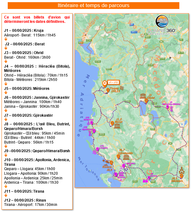 Carte Charmes des Balkans